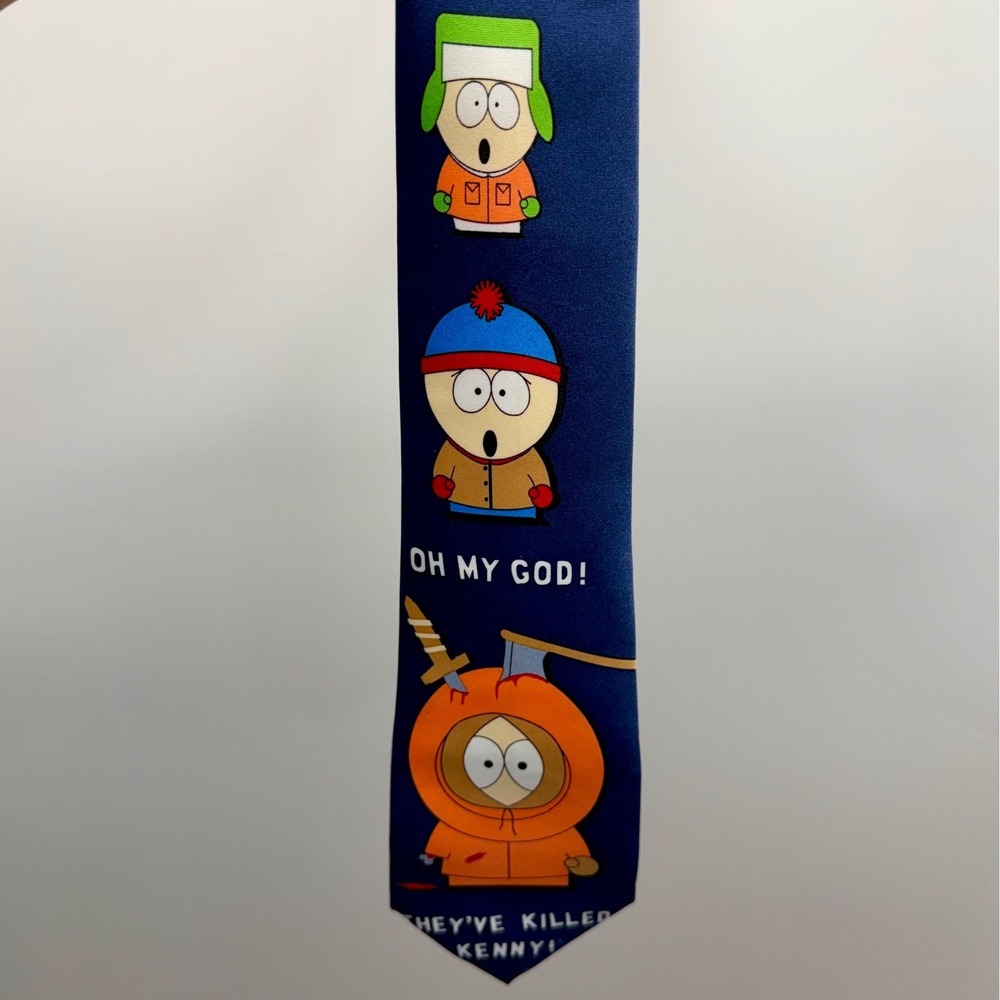 South Park "They Killed Kenny" Funny Neck Tie Comedy Central Dendy Handmade Gift